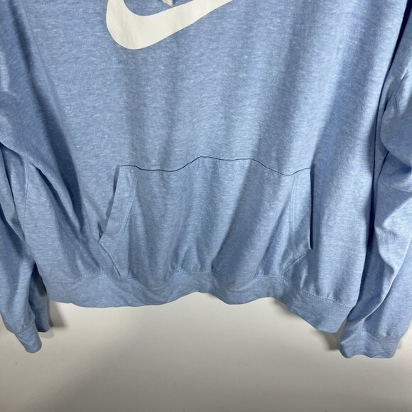 Nike Long Sleeve Hooded Blue‎ Graphic Print Top Drawstring Womens XL Athletic - Picture 3 of 9